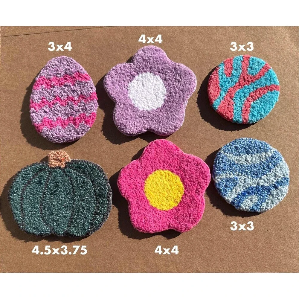 Pick 2 | Punch Needle Keychains | Bag Tags | Car Coasters | Magnet | Mug Rug